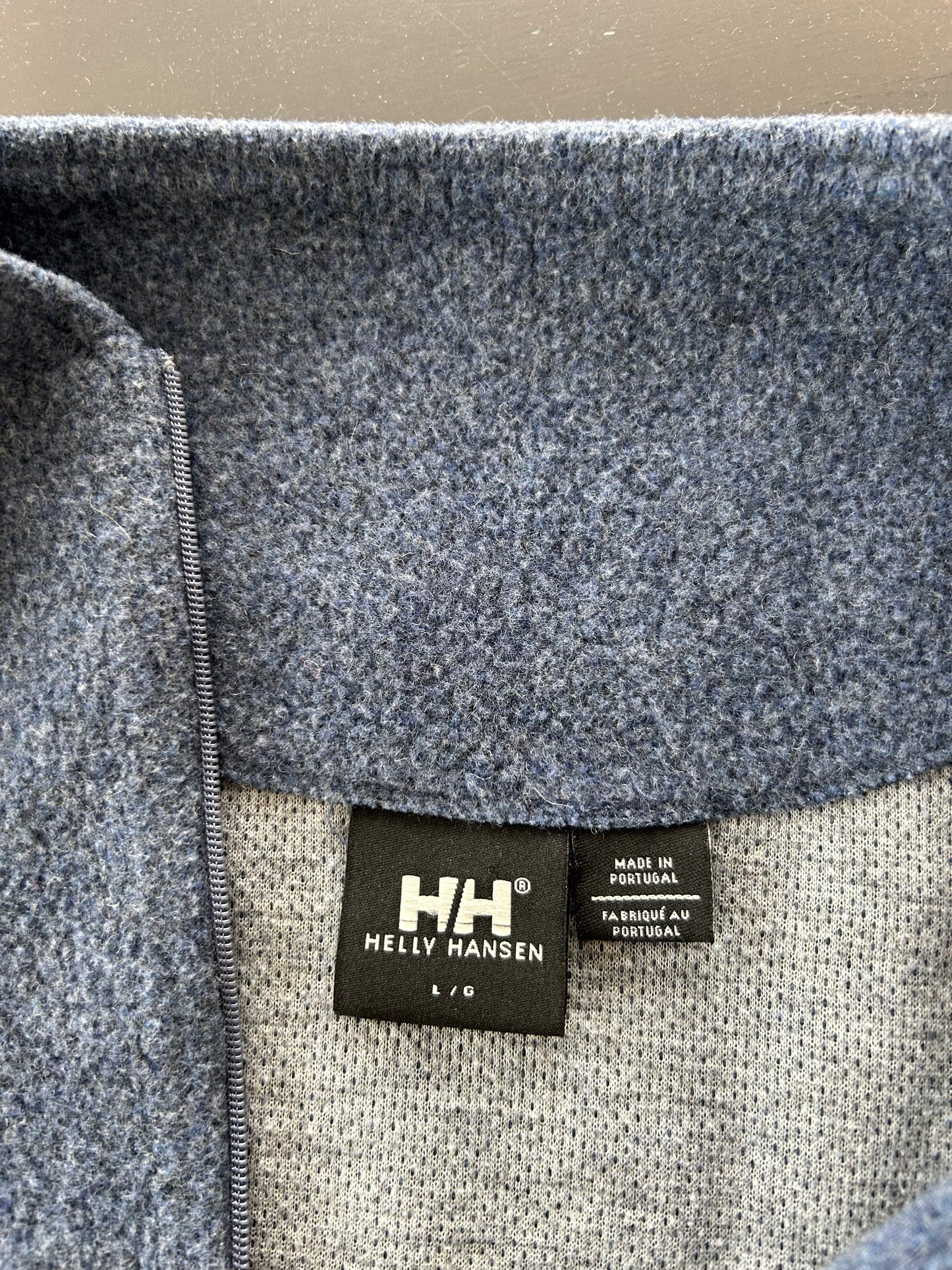 Vintage Helly Hansen Blue Fleece Quarter Zip - Large