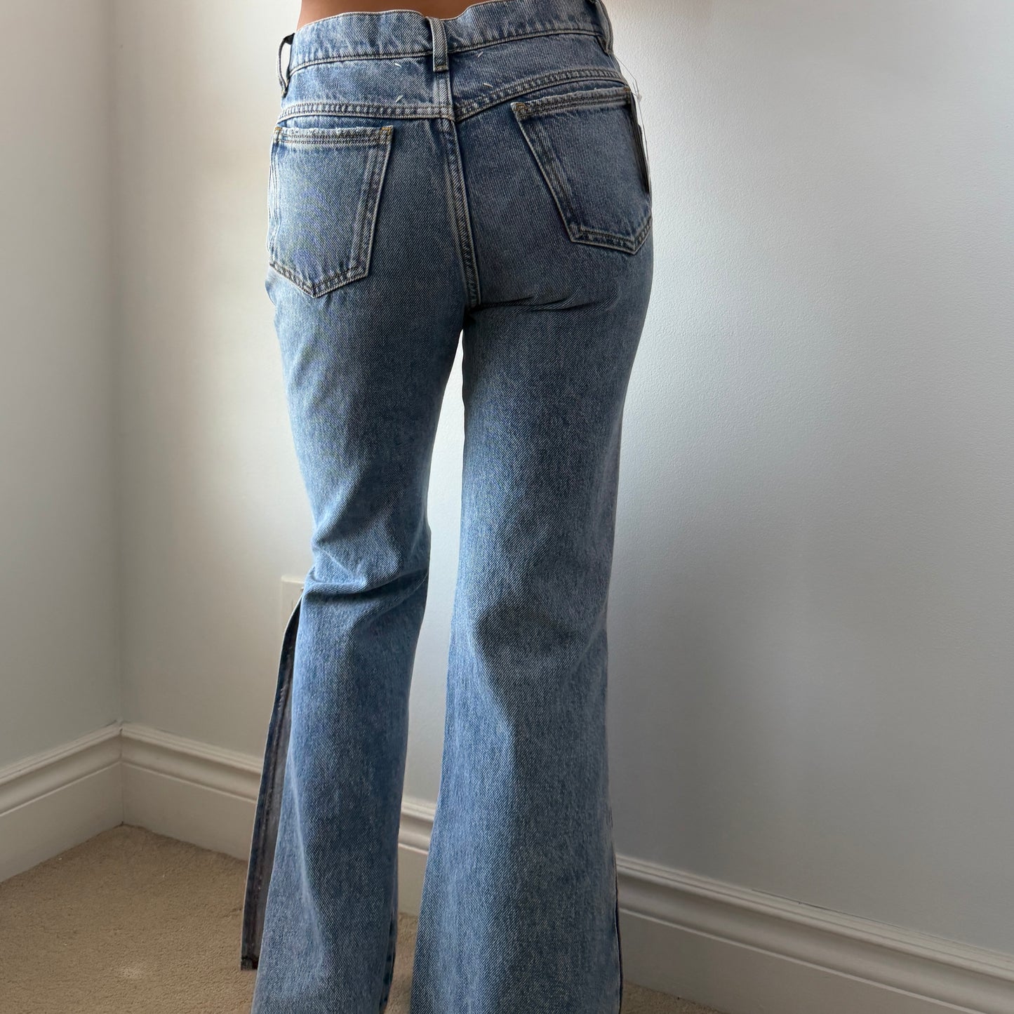 2018 Maison Margiela Light Wash Slit Flare Jeans - X-Small