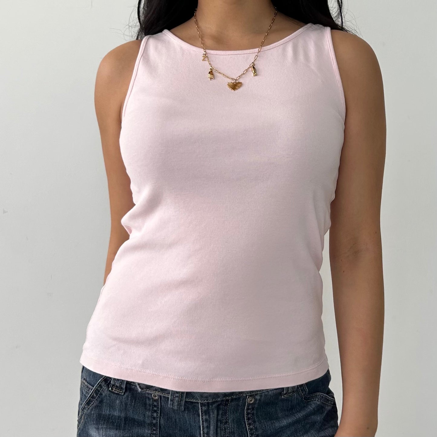 J. Crew Baby Pink Boat Neck Sleeveless Tank - Medium