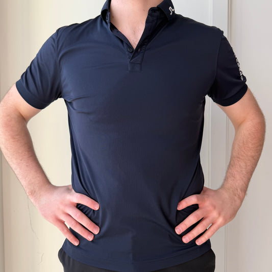 J. Lindeberg Navy Short Sleeve Polo Shirt - Medium