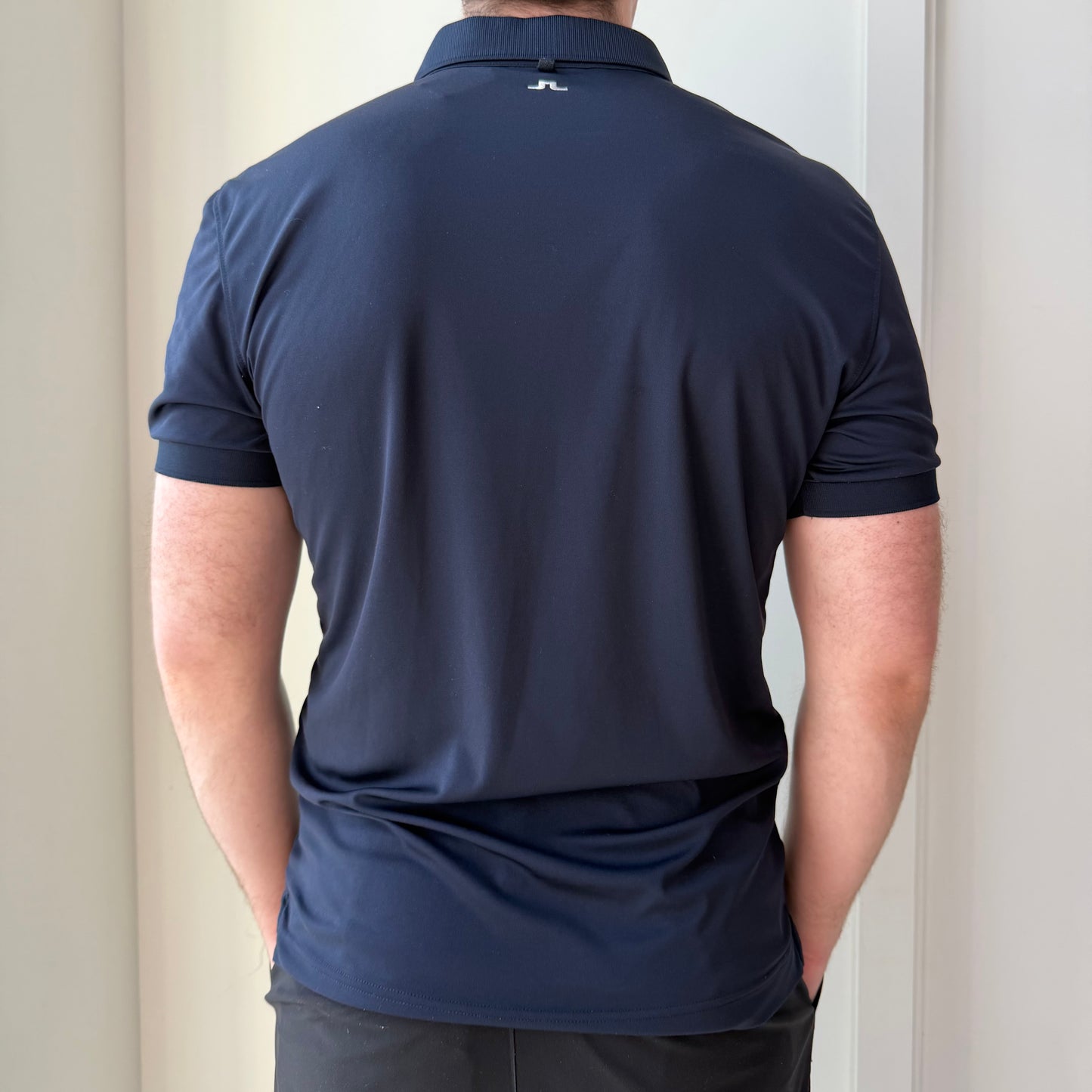 J. Lindeberg Navy Short Sleeve Polo Shirt - Medium
