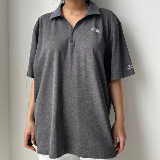 The North Face Grey Short Sleeve Polo Shirt - X-Large