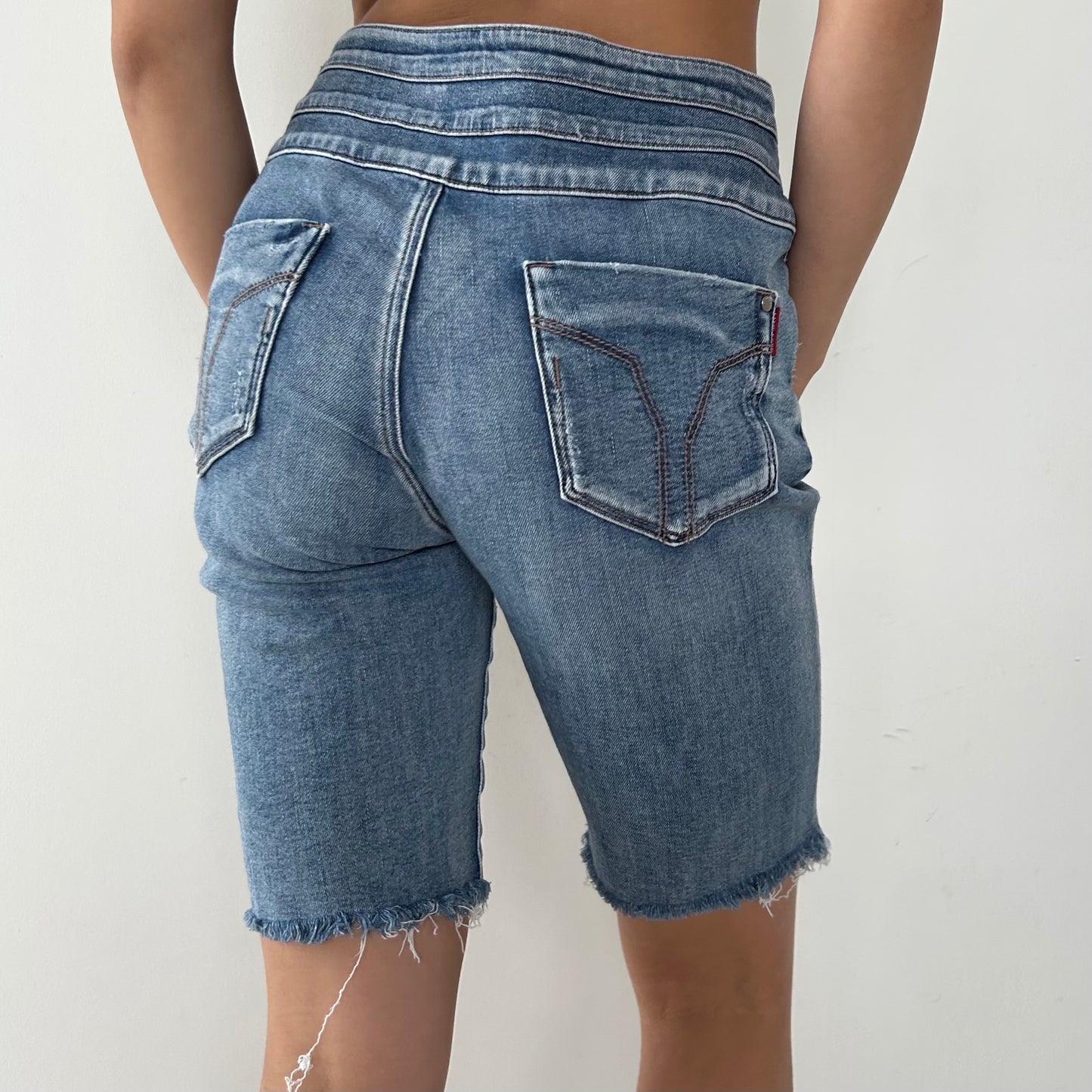 Miss Sixty High-Rise Bermuda Denim Shorts - W28/Medium