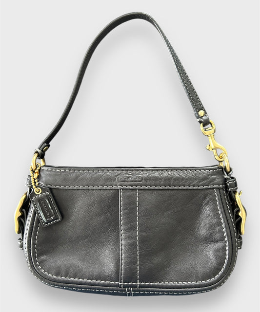 Coach Black Leather Mini Bag