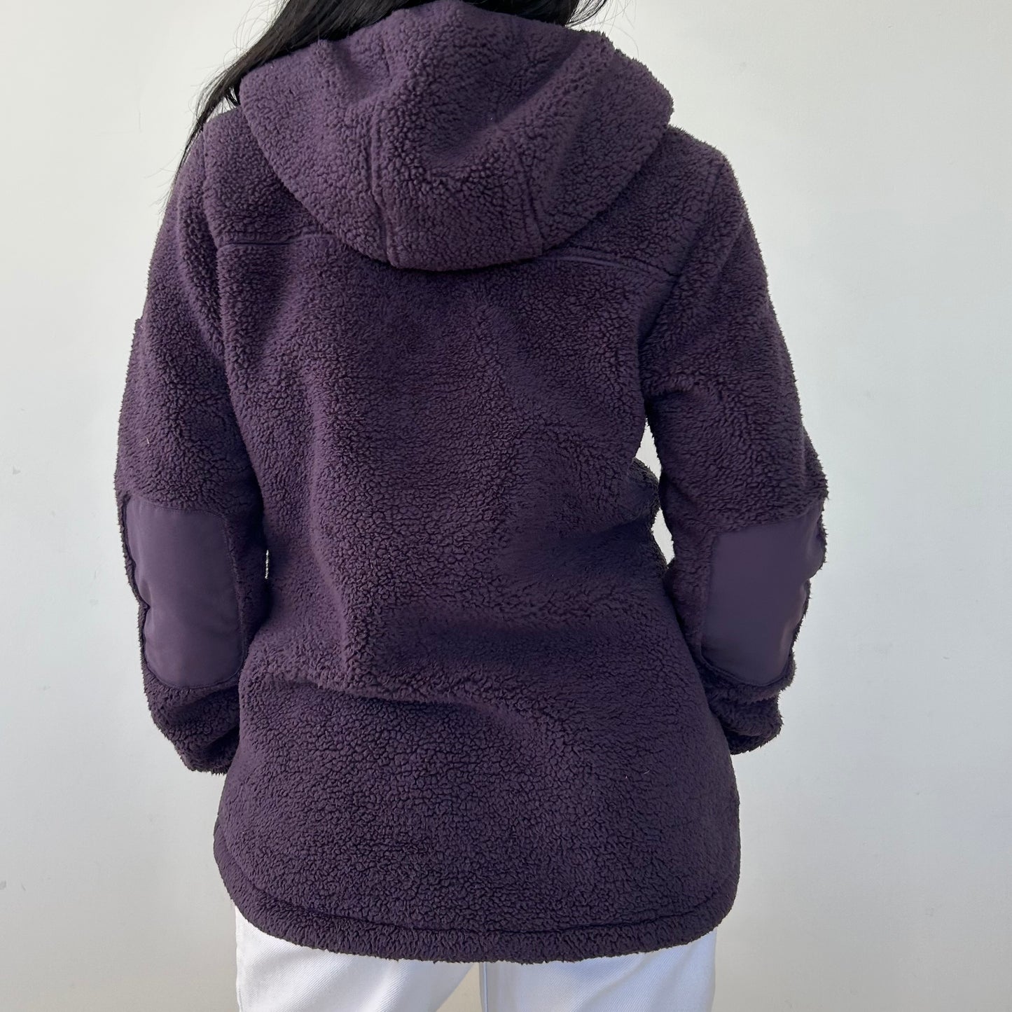 The North Face Purple Fleece Quarter Zip Hoodie - Small