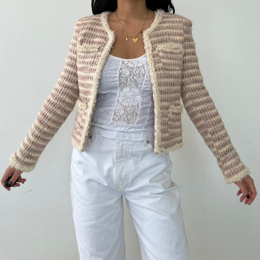 Chloe Everett Pink Tweed Jacket - X-Small