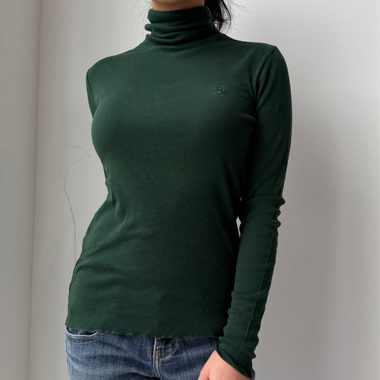 Ralph Lauren Sport Forest Green Turtleneck Top - Medium