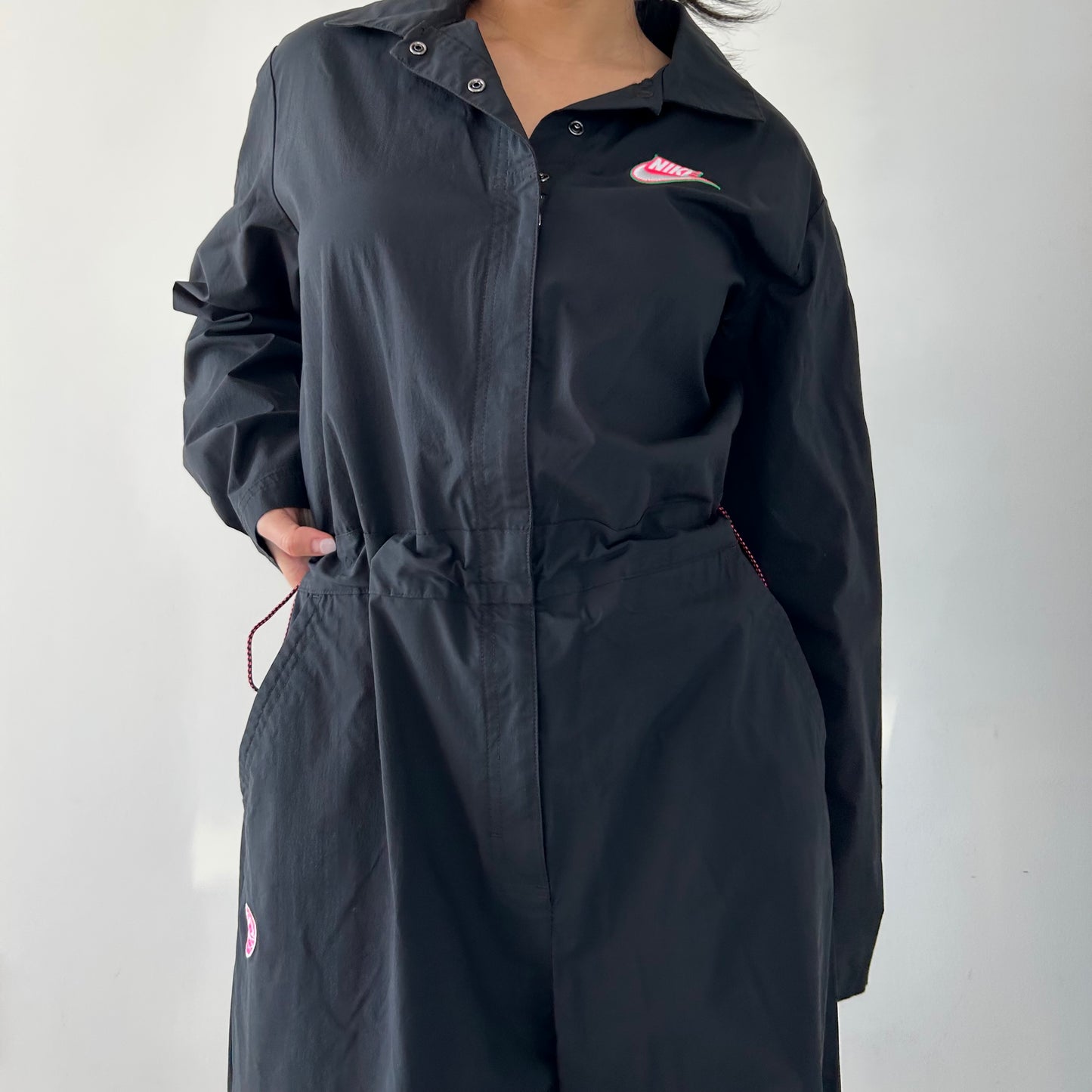 Nike Black Logo Utility Jumpsuit - Medium