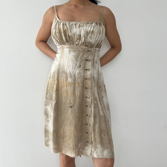 Mutedance Hoary Silk Mini Dress - Medium