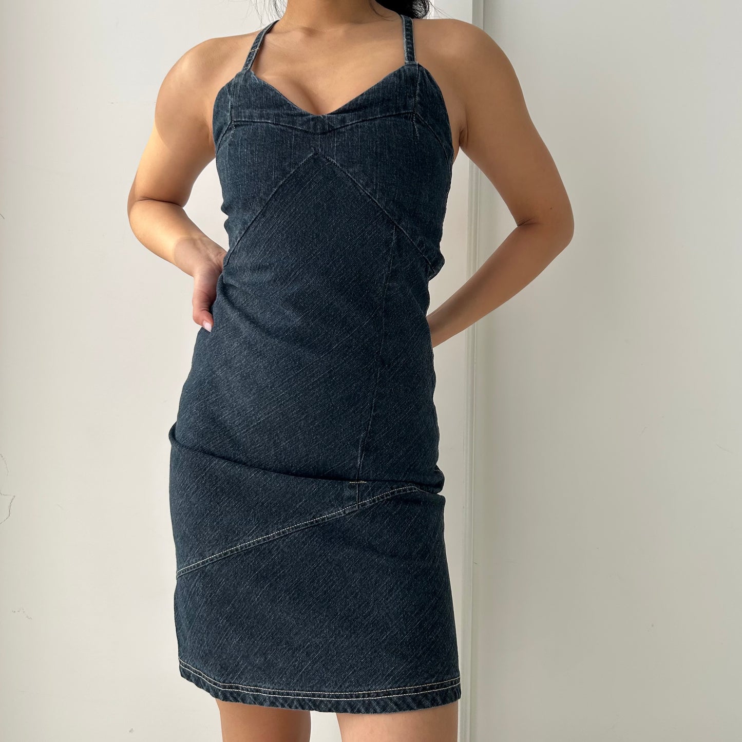 Lithium Manufacturing Co Denim Halter Mini Dress - XXX-Small
