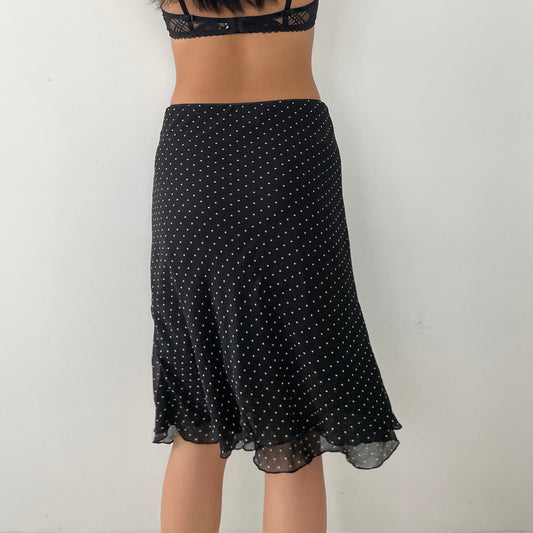 Beechers Brook Black Polka Dot Skirt - Small