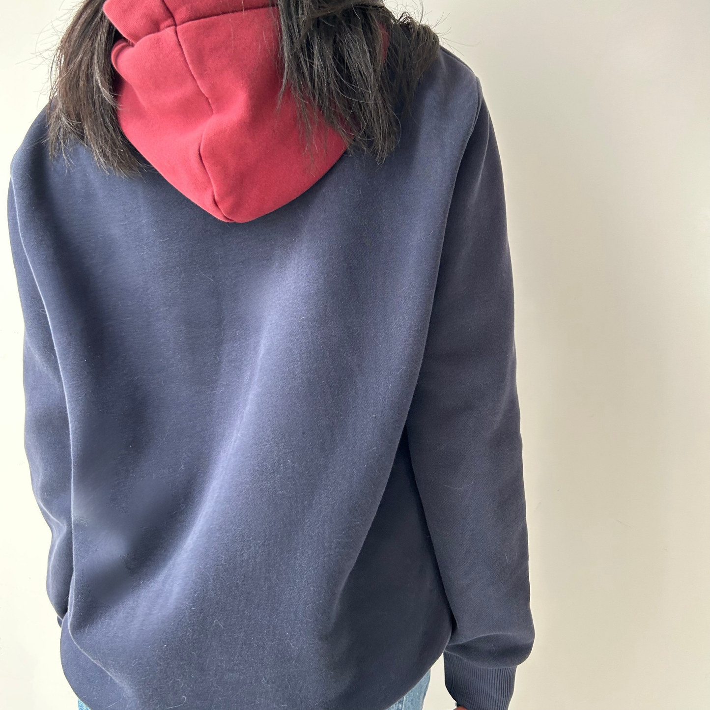 G-Star Raw Navy and Burgundy Hoodie - Medium