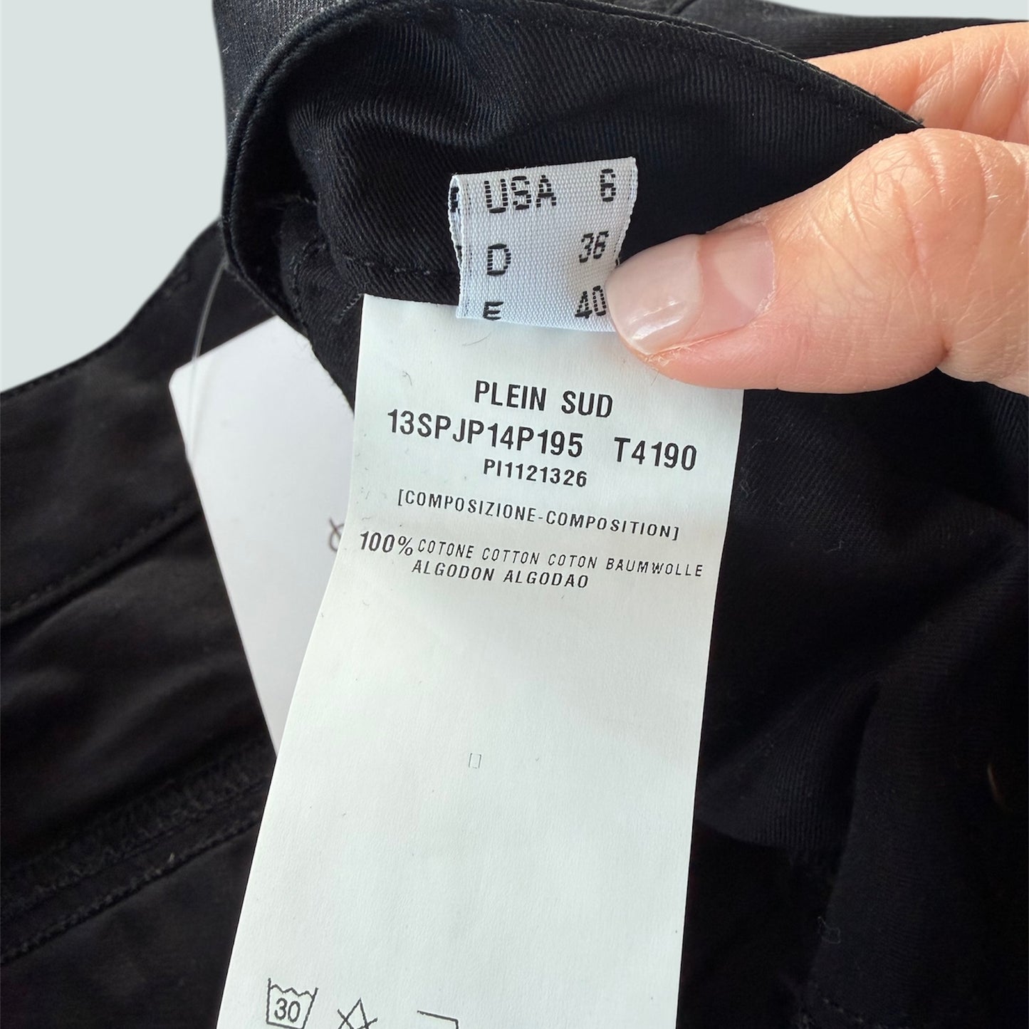 Plein Sud Jeanius Black Cargo Utility Pants - Medium