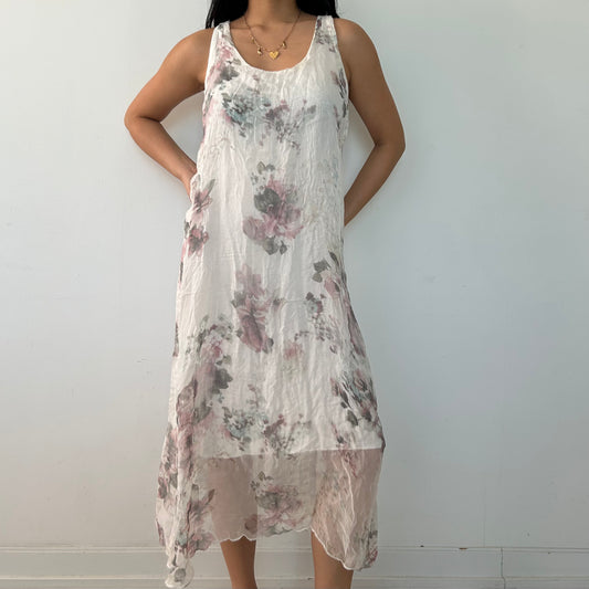 BNWT Amelie Folies Silk Floral Dress - Medium