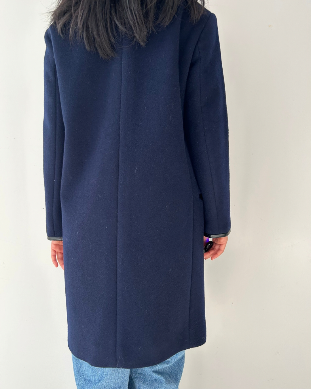 Club Monaco Navy Wool Overcoat - X-Small