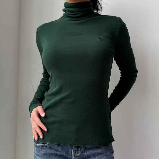 Ralph Lauren Sport Forest Green Turtleneck Top - Medium