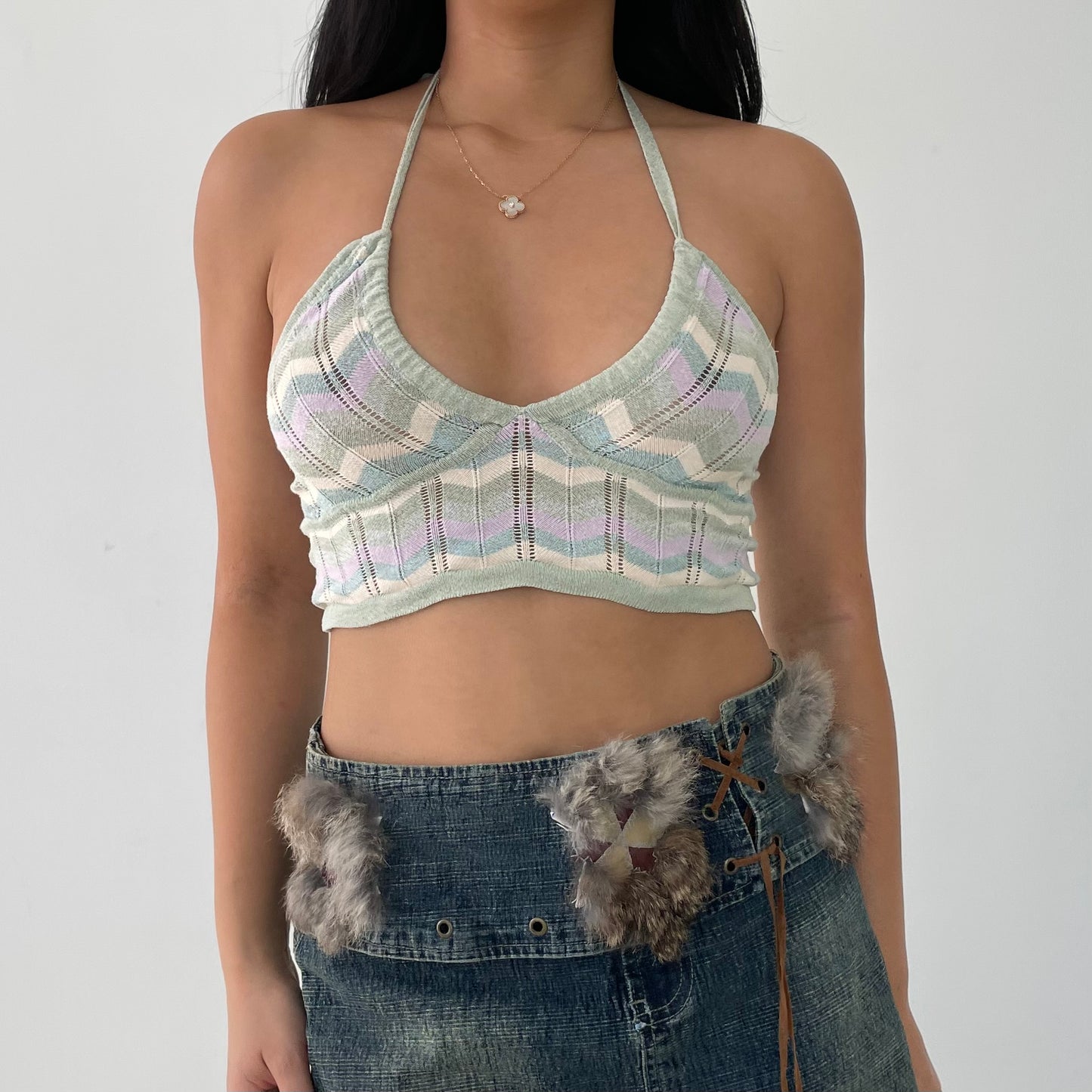 Cotton On Chevron Print Halter Top - X-Small