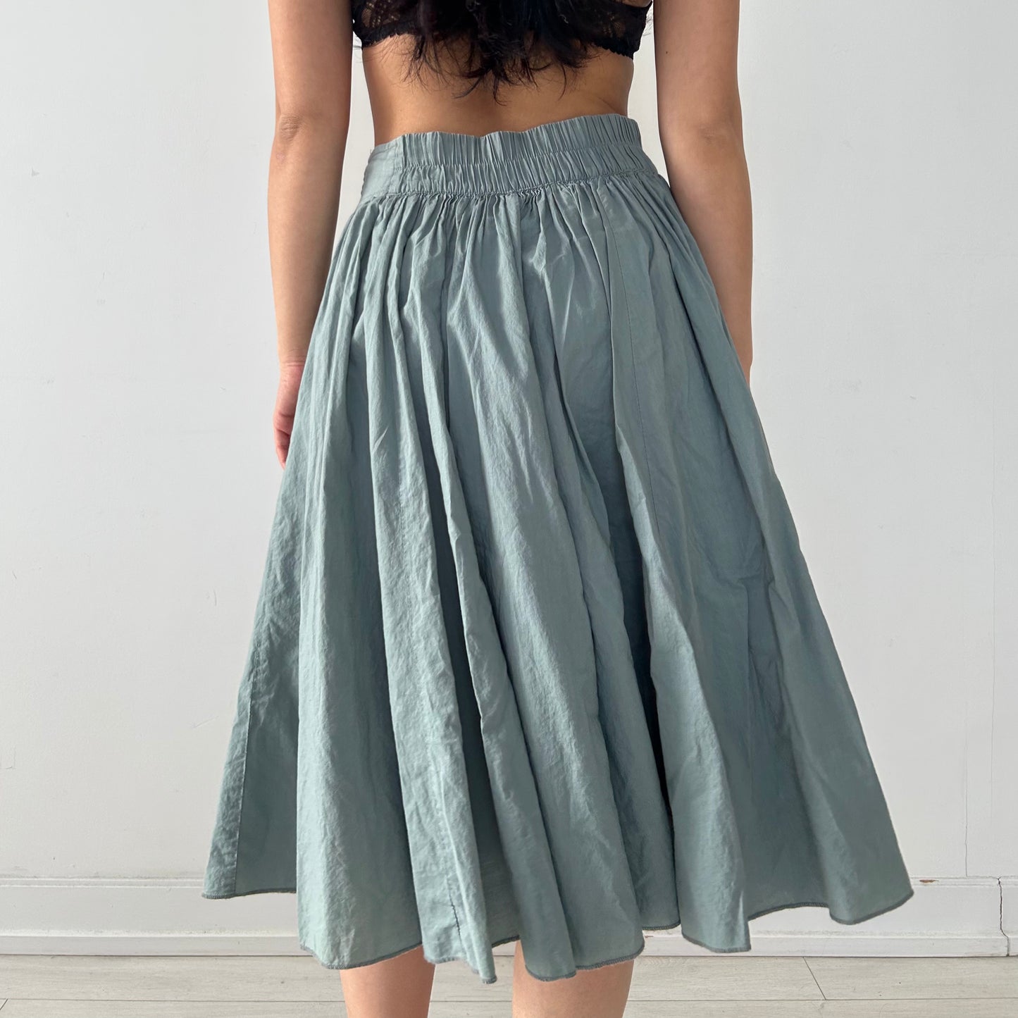 Seafoam Green Full Midi Skirt - Medium