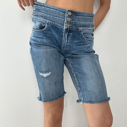 Miss Sixty High-Rise Bermuda Denim Shorts - W28/Medium