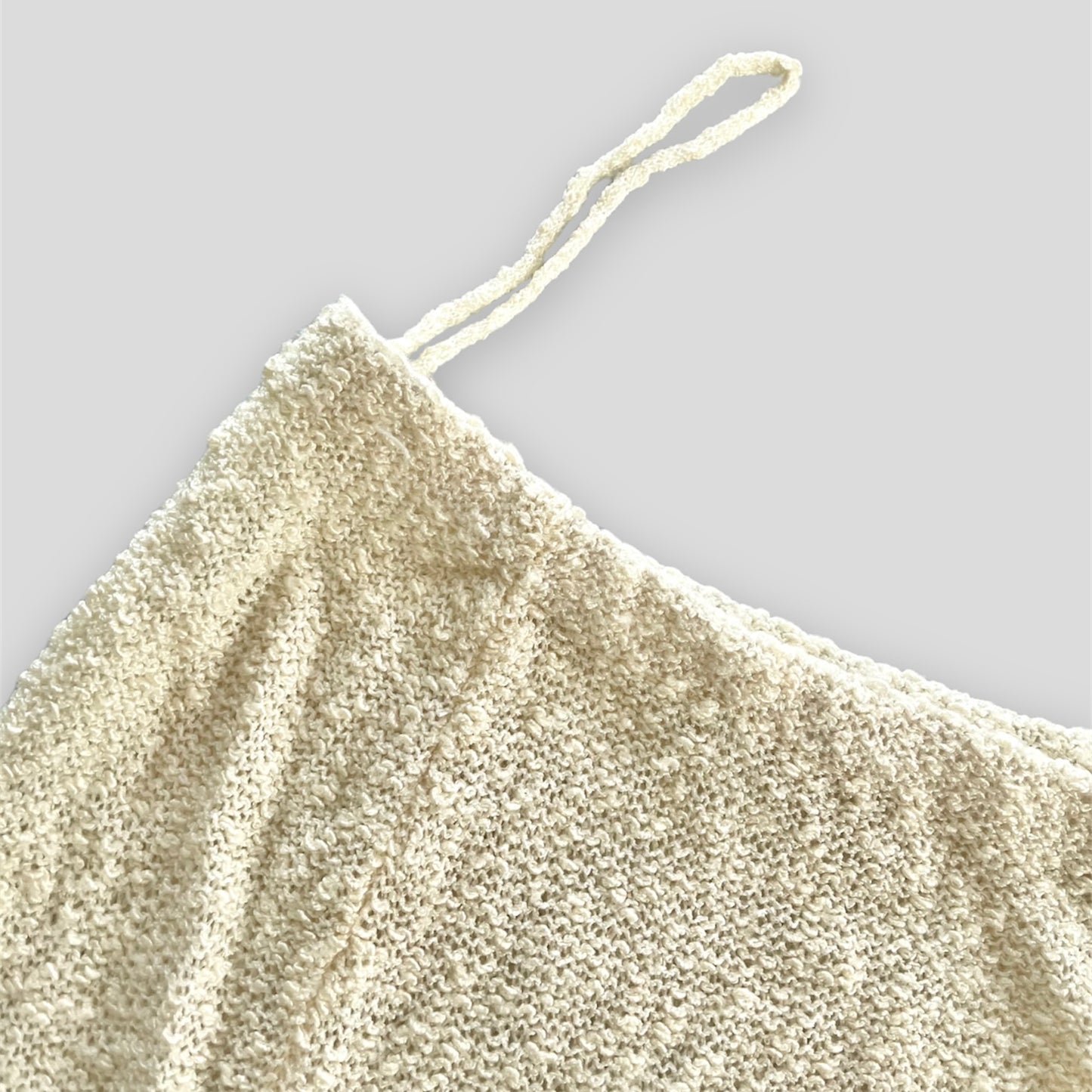 Cream Bouclé Knee Length Skirt - Small/Medium