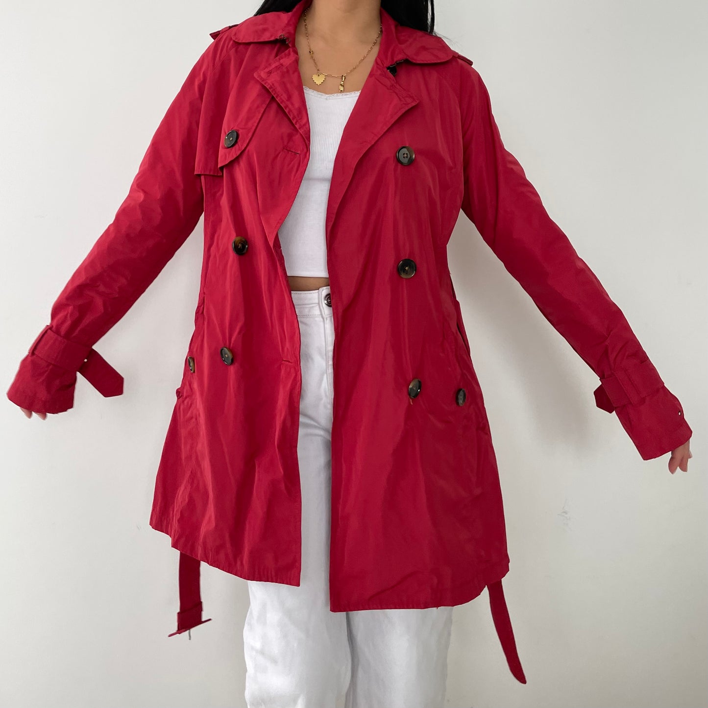 Tommy Hilfiger Red Trench - Medium