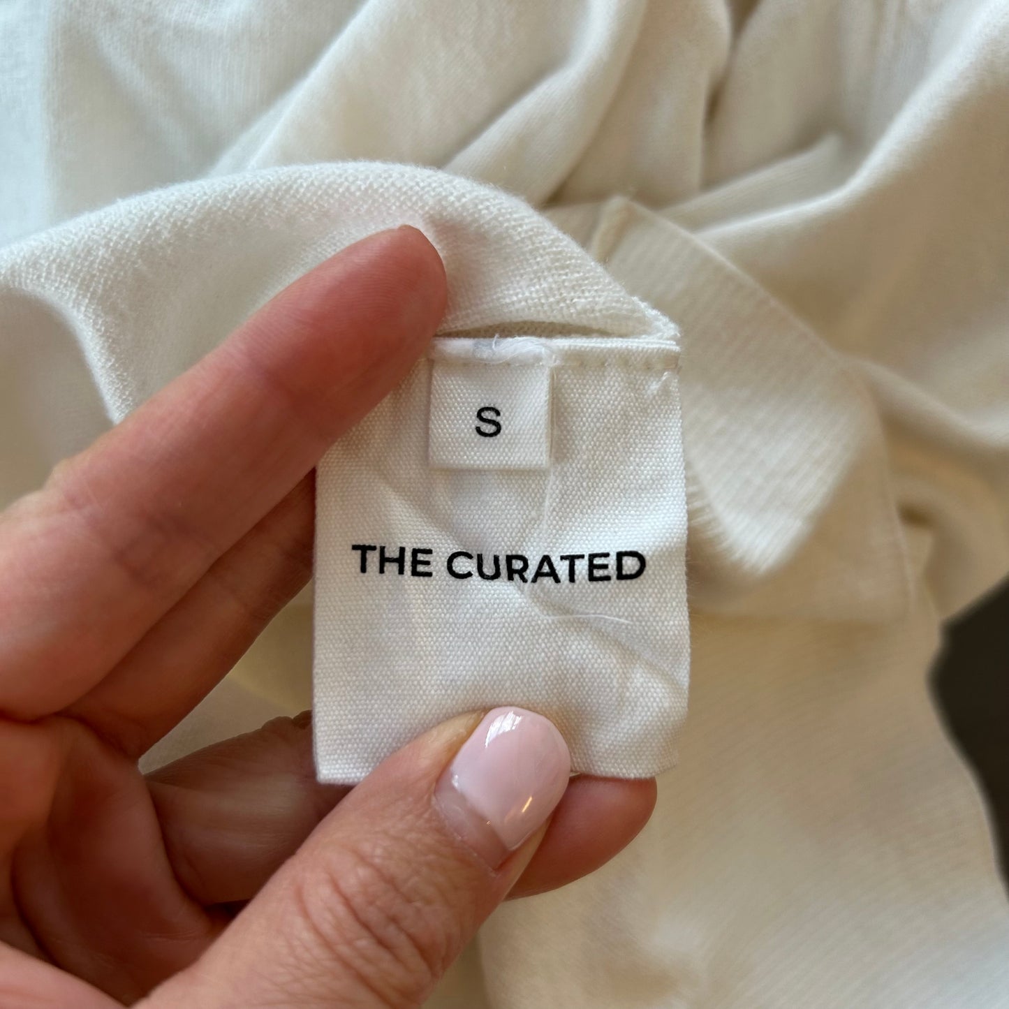 The Curated White Silk and Cashmere Blend Off Shoulder Top - Small