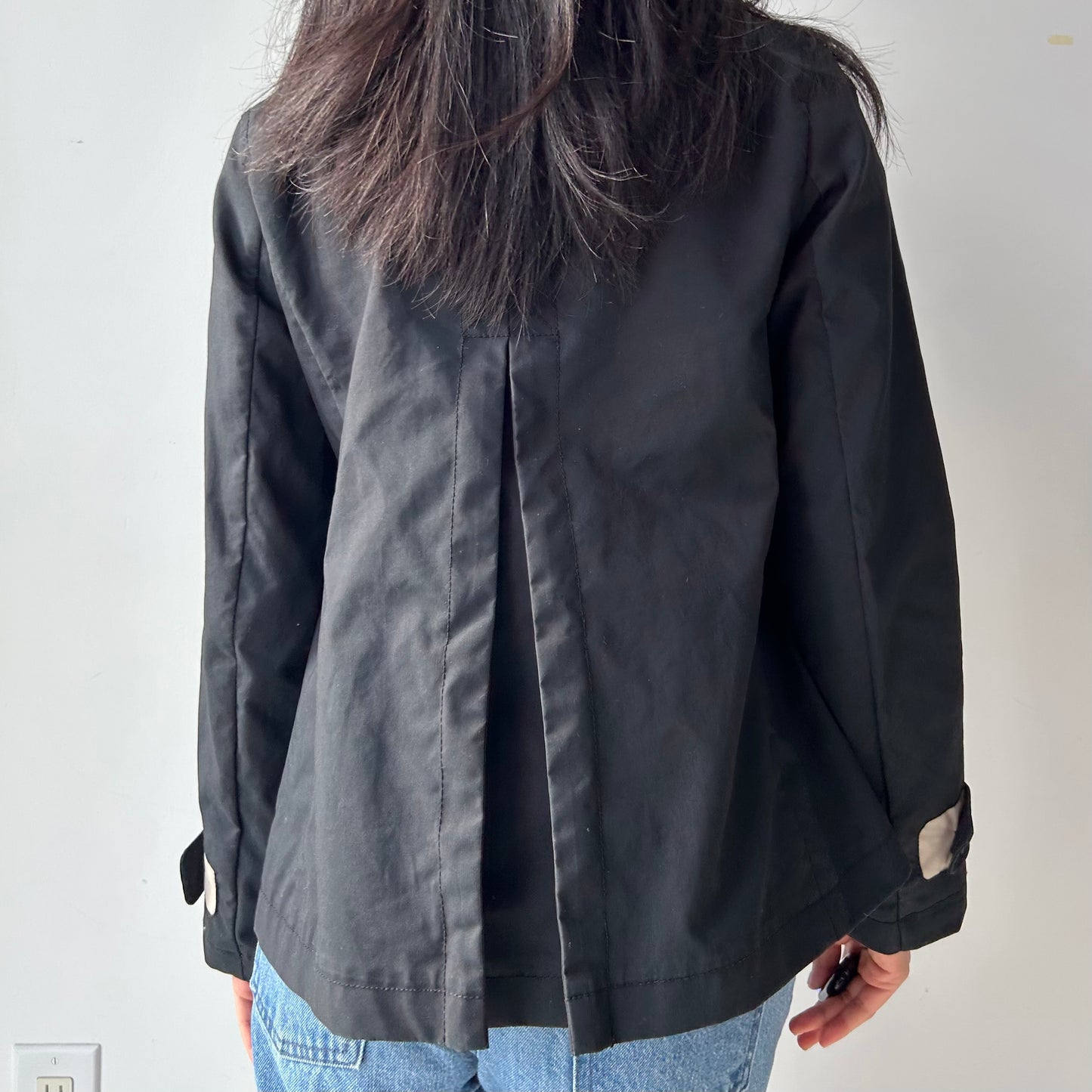 Banana Republic Black Cropped Trench - X-Small