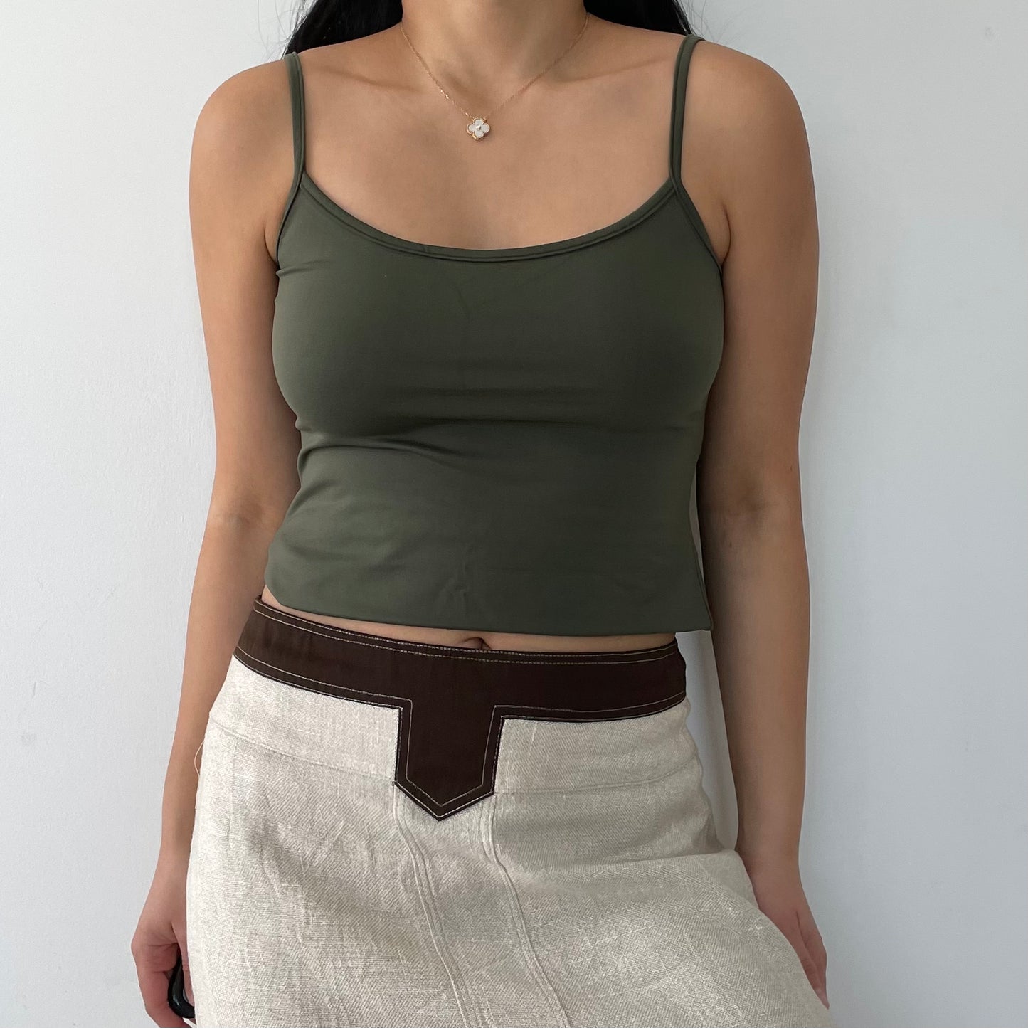 Khaki Green Cami - X-Small