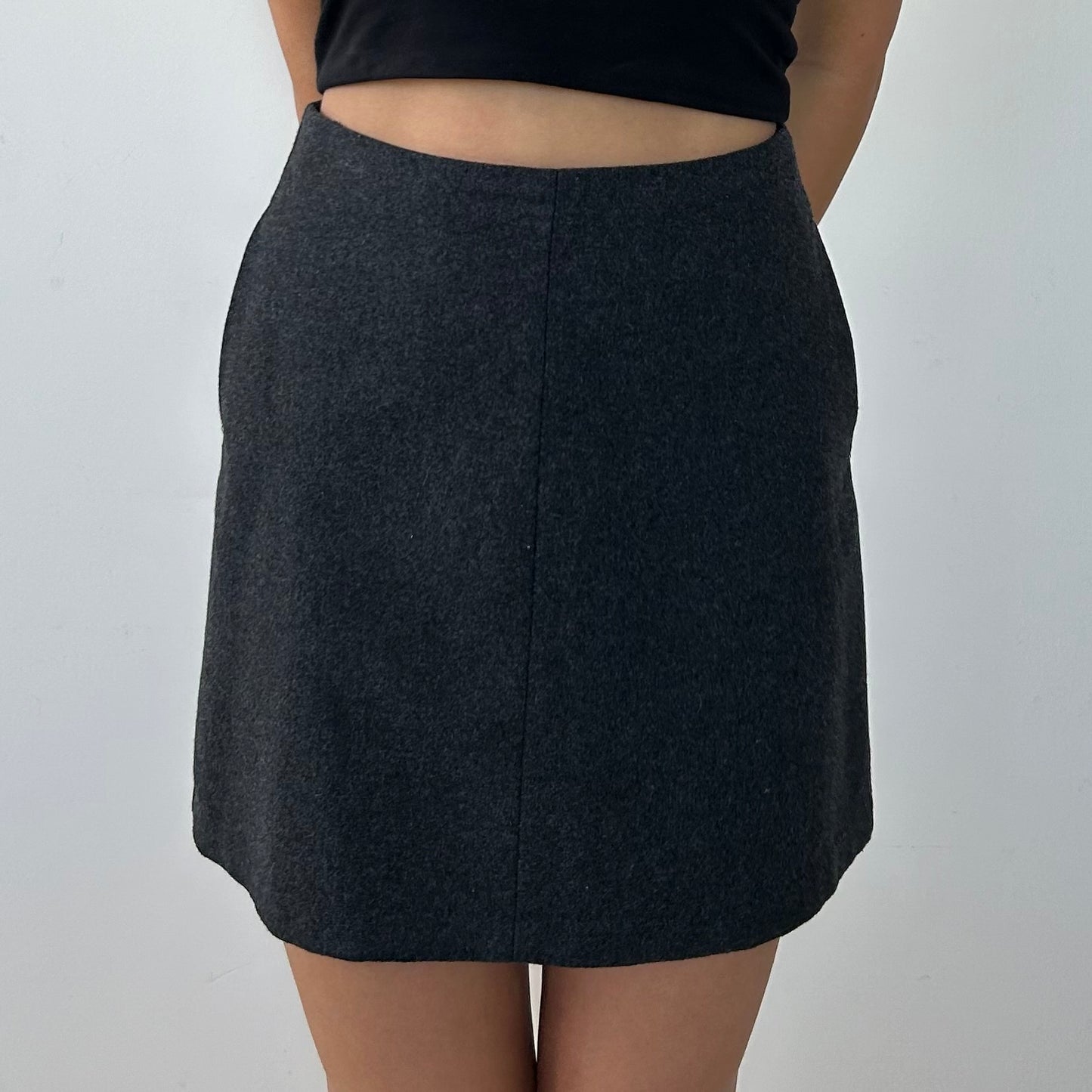 Wilfred by Aritzia Grey Wool and Cashmere Mini Skirt - X-Small