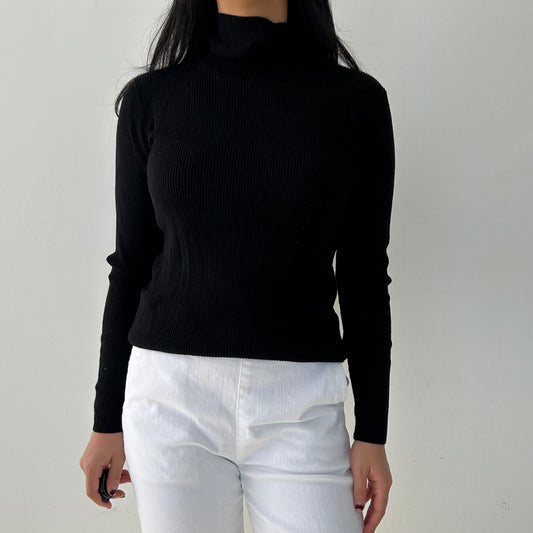 H&M Black Turtleneck Top - Medium