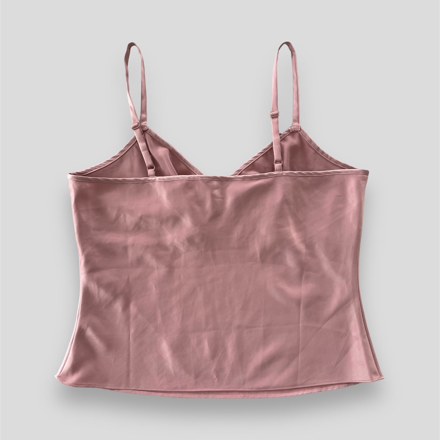 Pink Beaded Satin Tank - Large