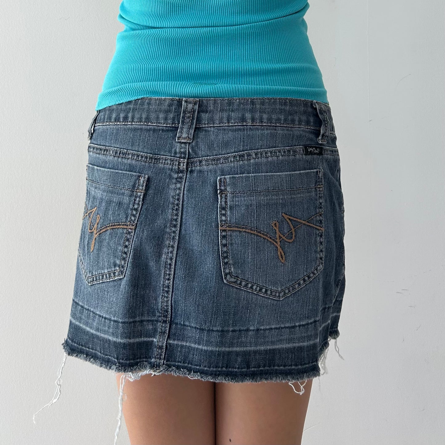 Blue Denim Mini Skirt - Size 27