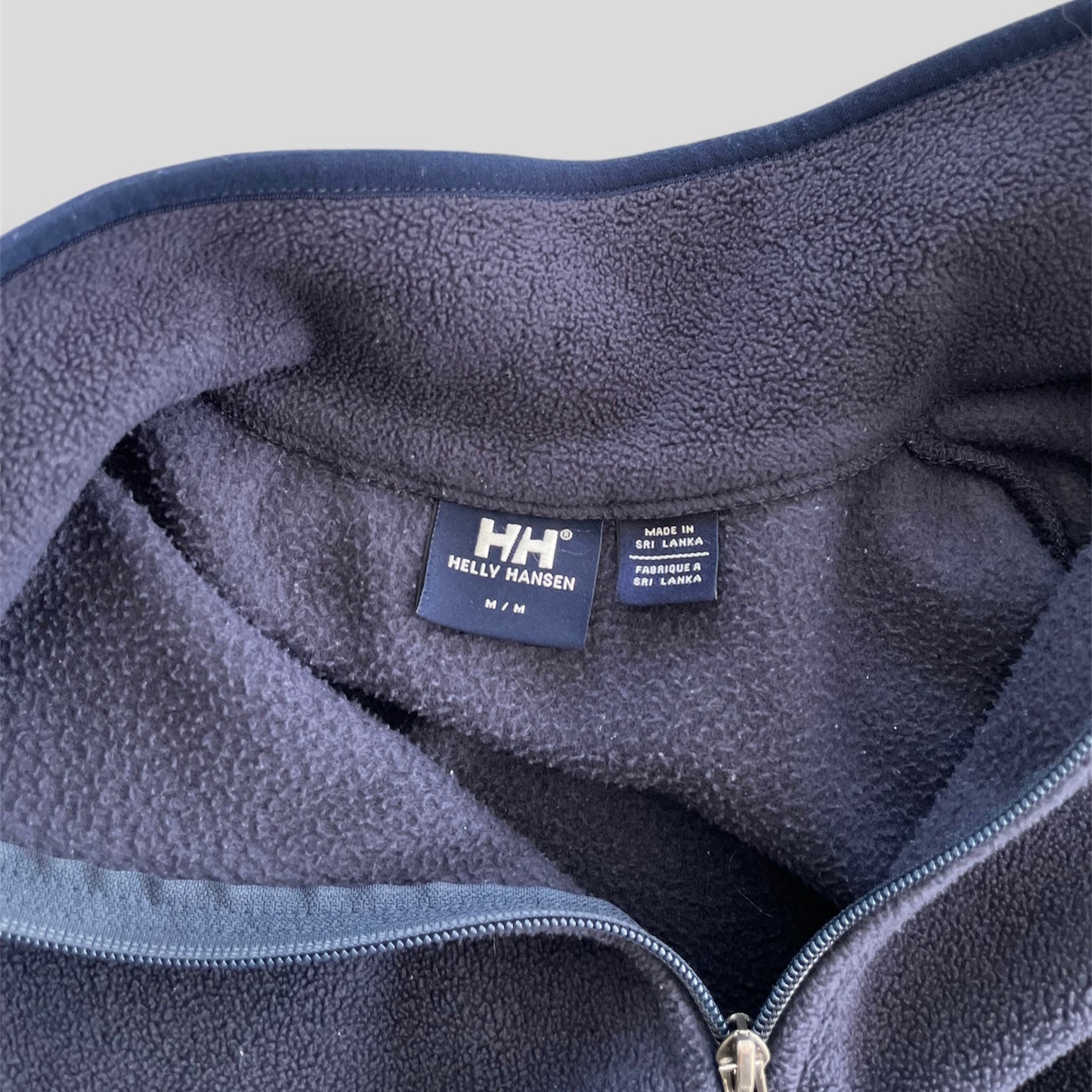 Vintage Helly Hansen Navy Full-Zip Fleece Jacket - Men's Medium