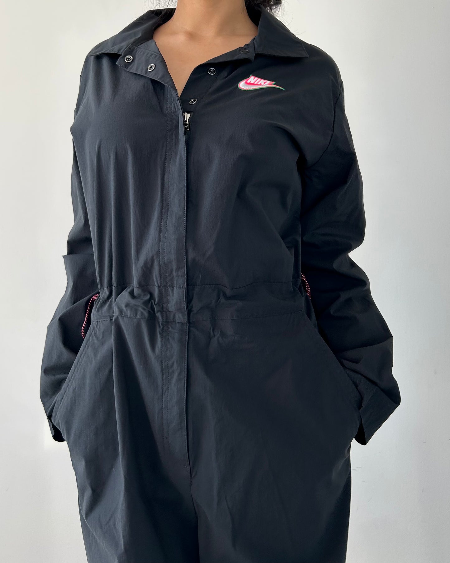 Nike Black Logo Utility Jumpsuit - Medium