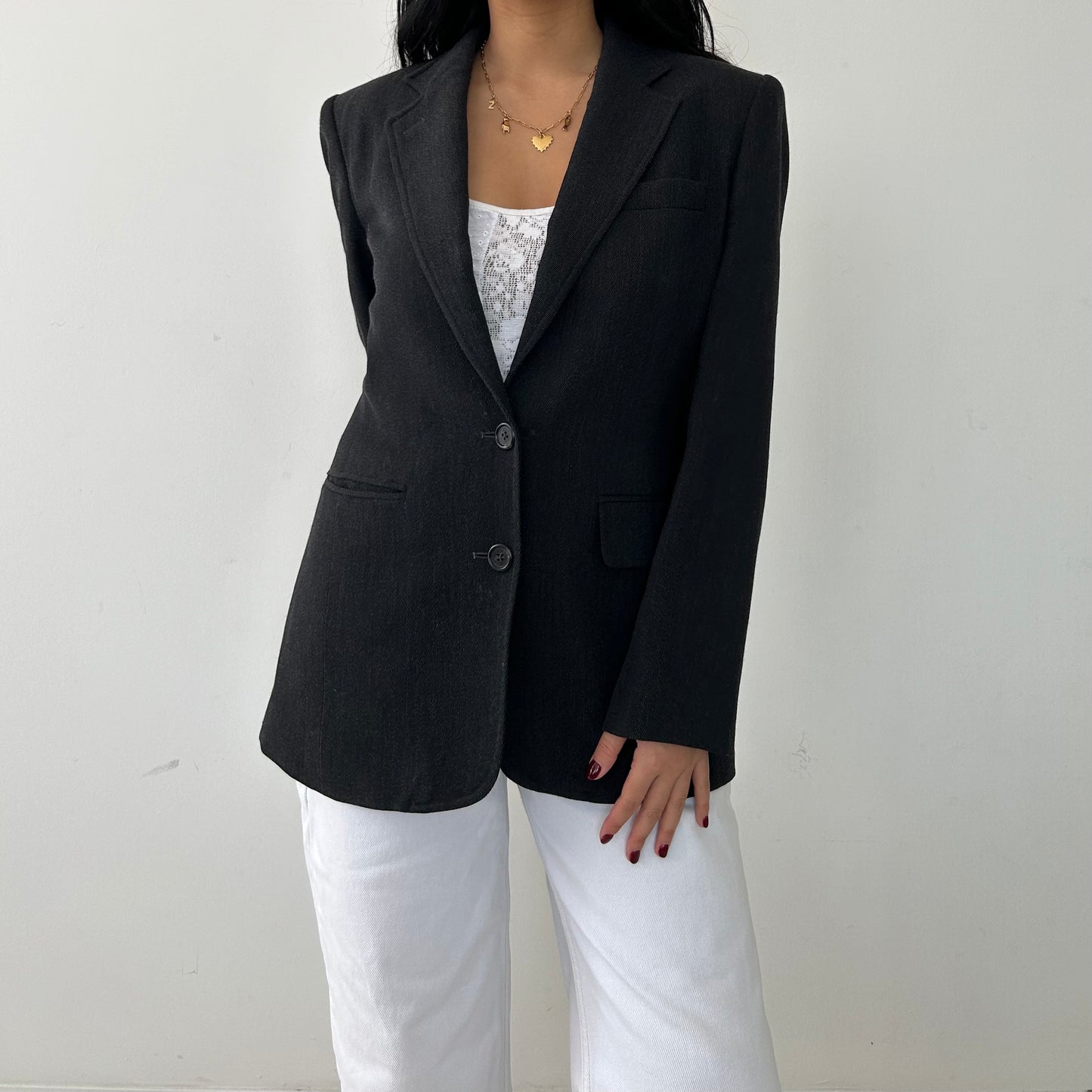 Vintage 90s Made in USA Lauren Ralph Lauren Black Blazer - Small