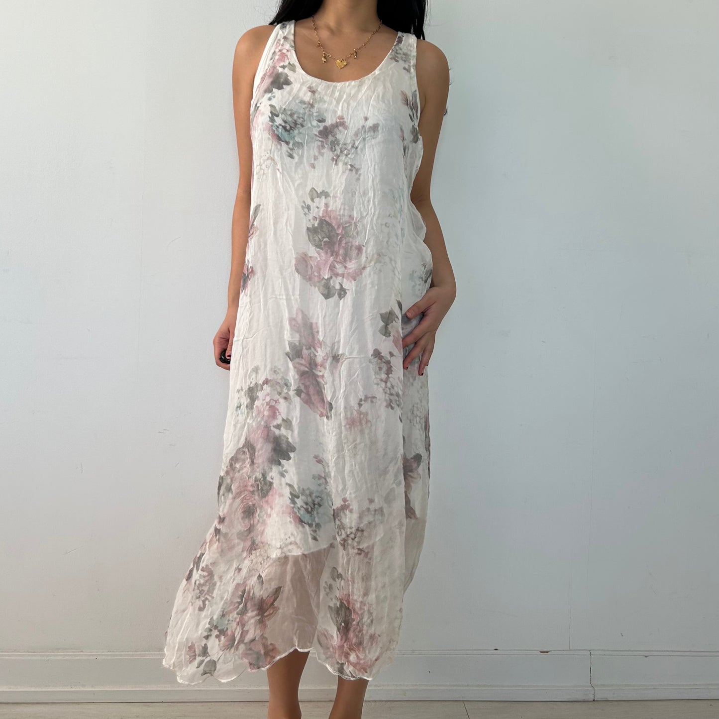 BNWT Amelie Folies Silk Floral Dress - Medium