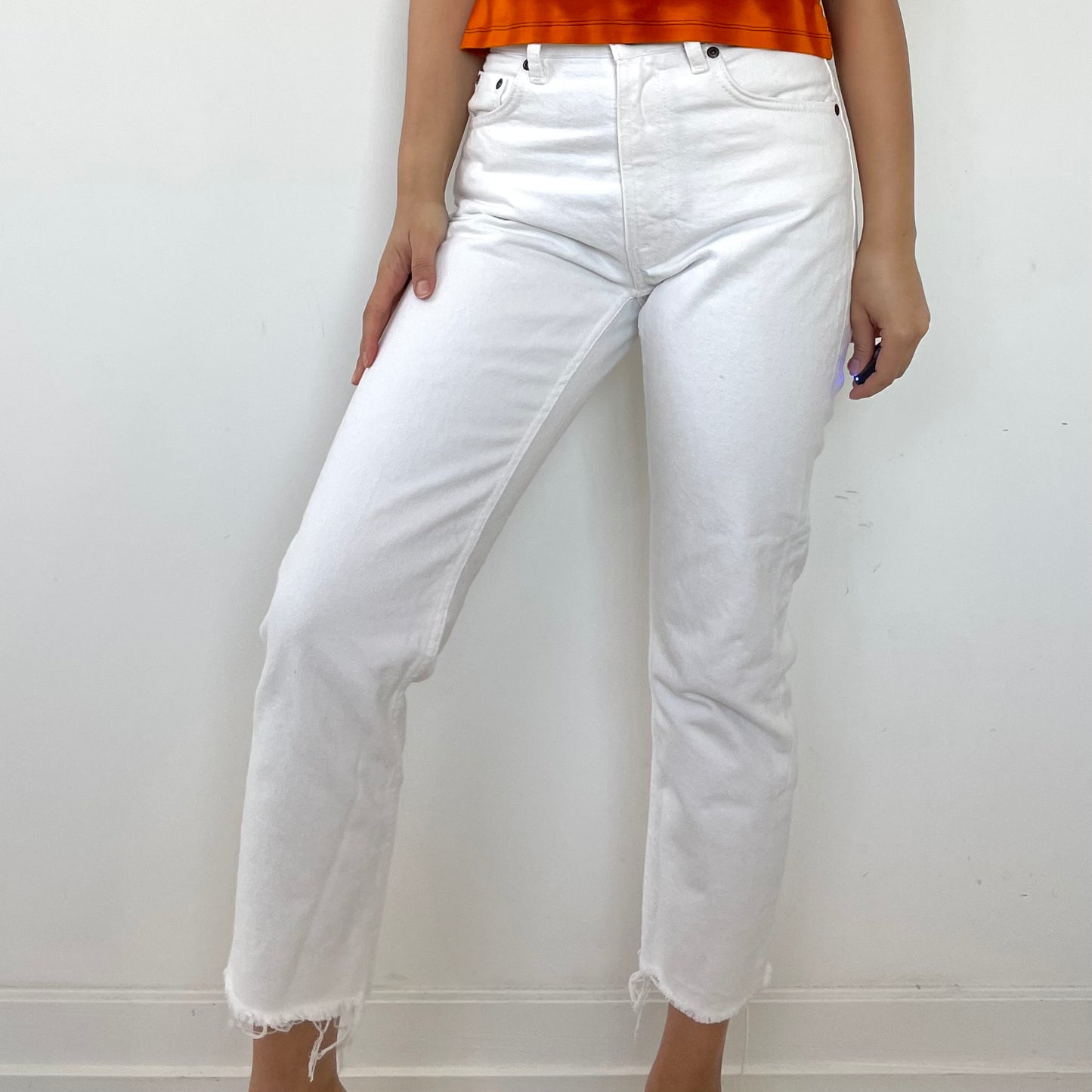 Nudie Jeans Co White Cropped Jeans - W26