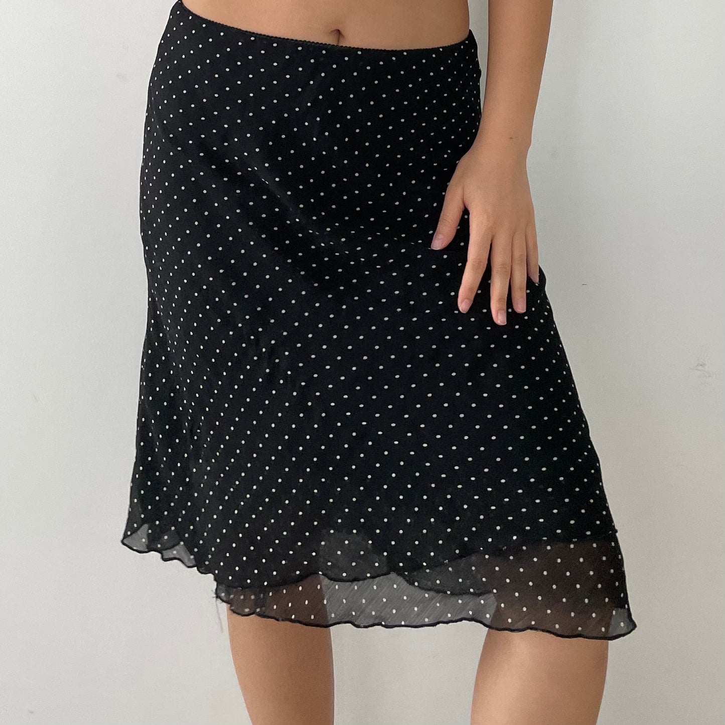 Beechers Brook Black Polka Dot Skirt - Small