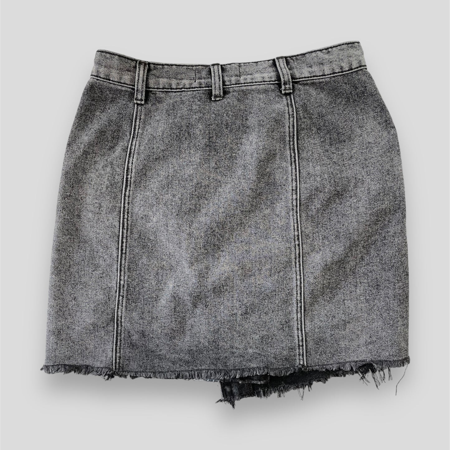 Free People Washed Black Criss Cross Denim Skirt - W29