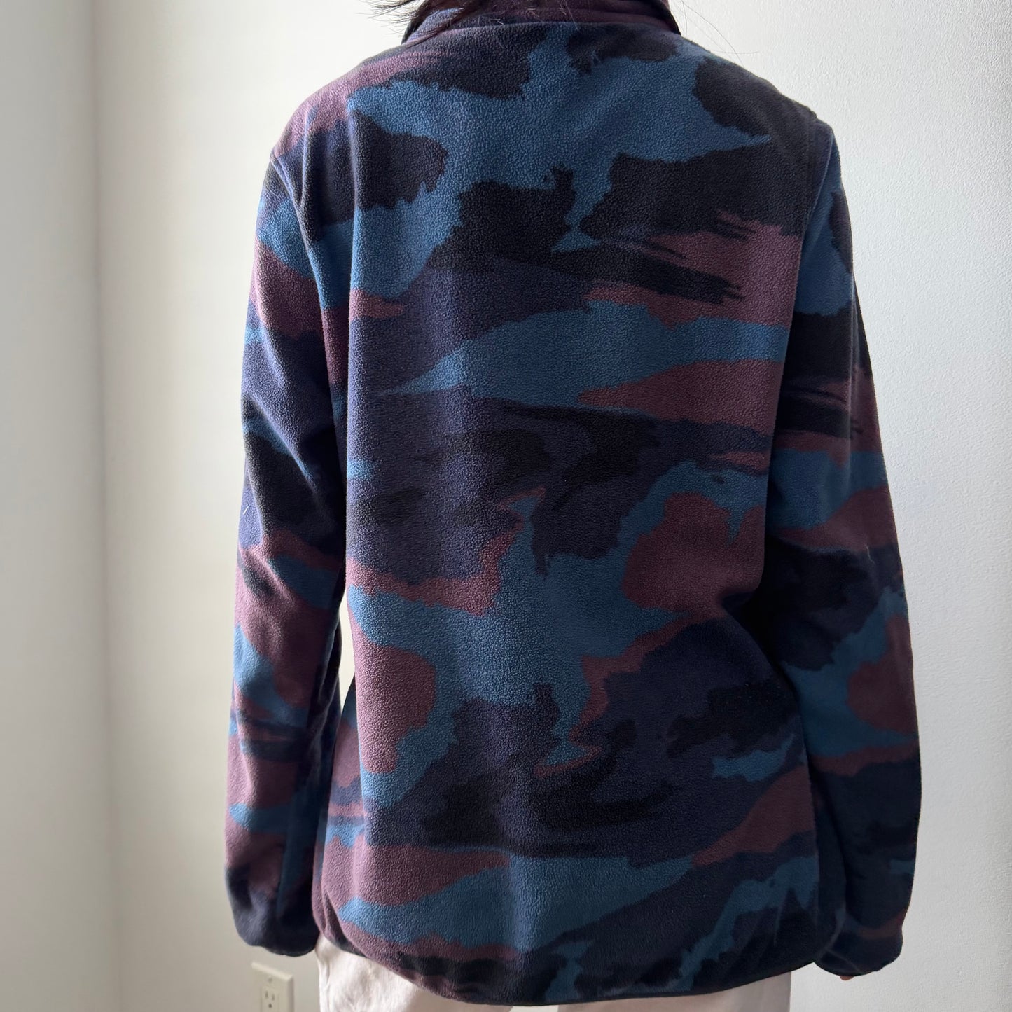 Patagonia Blue Camouflage Fleece Pullover - Large
