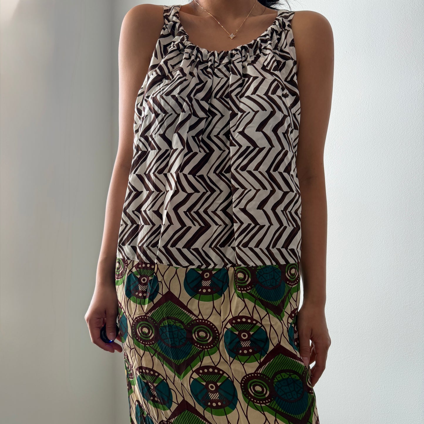 2012 Marni at H&M Silk Printed Sleeveless Maxi Dress - X-Small