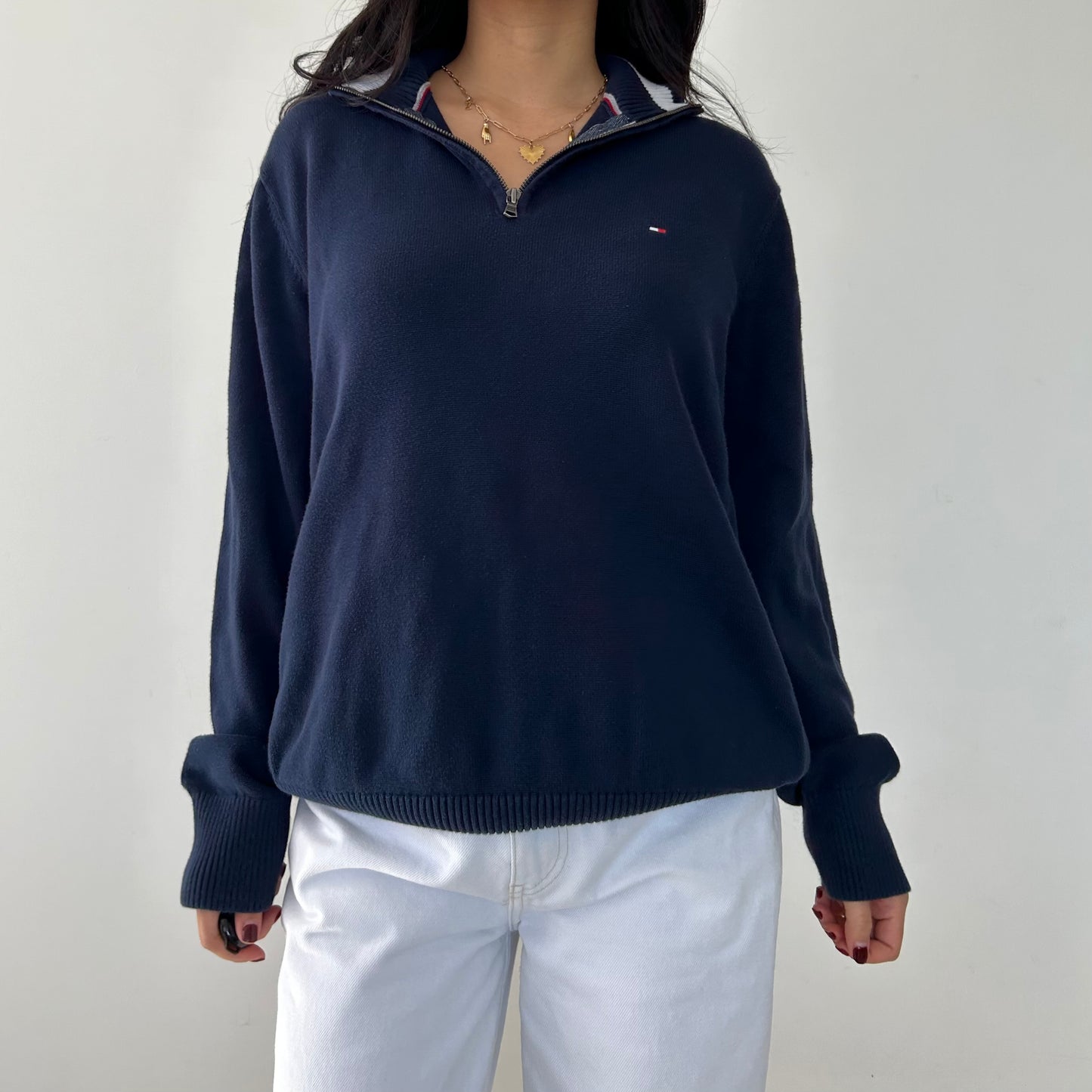 Tommy Hilfiger Navy Quarter Zip - Large