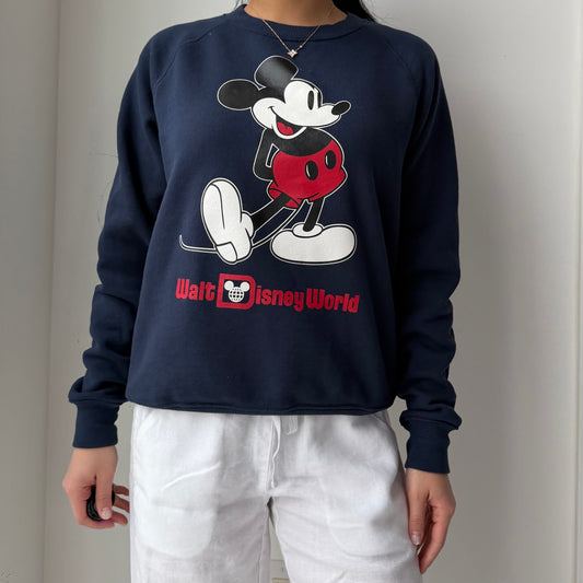 Disney World Mickey Navy Crewneck Sweatshirt - X-Small