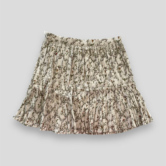 BNWT SIR. The Label Cream Crinkle Finish Mini Skirt - X-Small