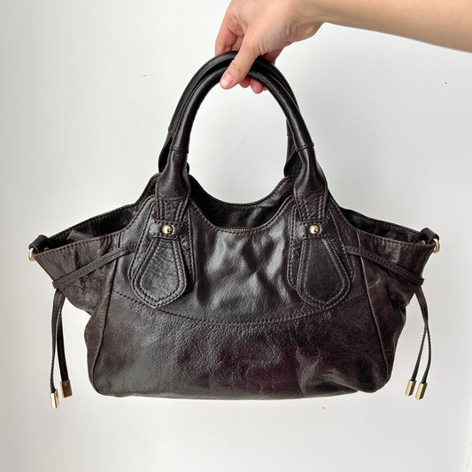 ECCO Brown Leather Carryall Bag