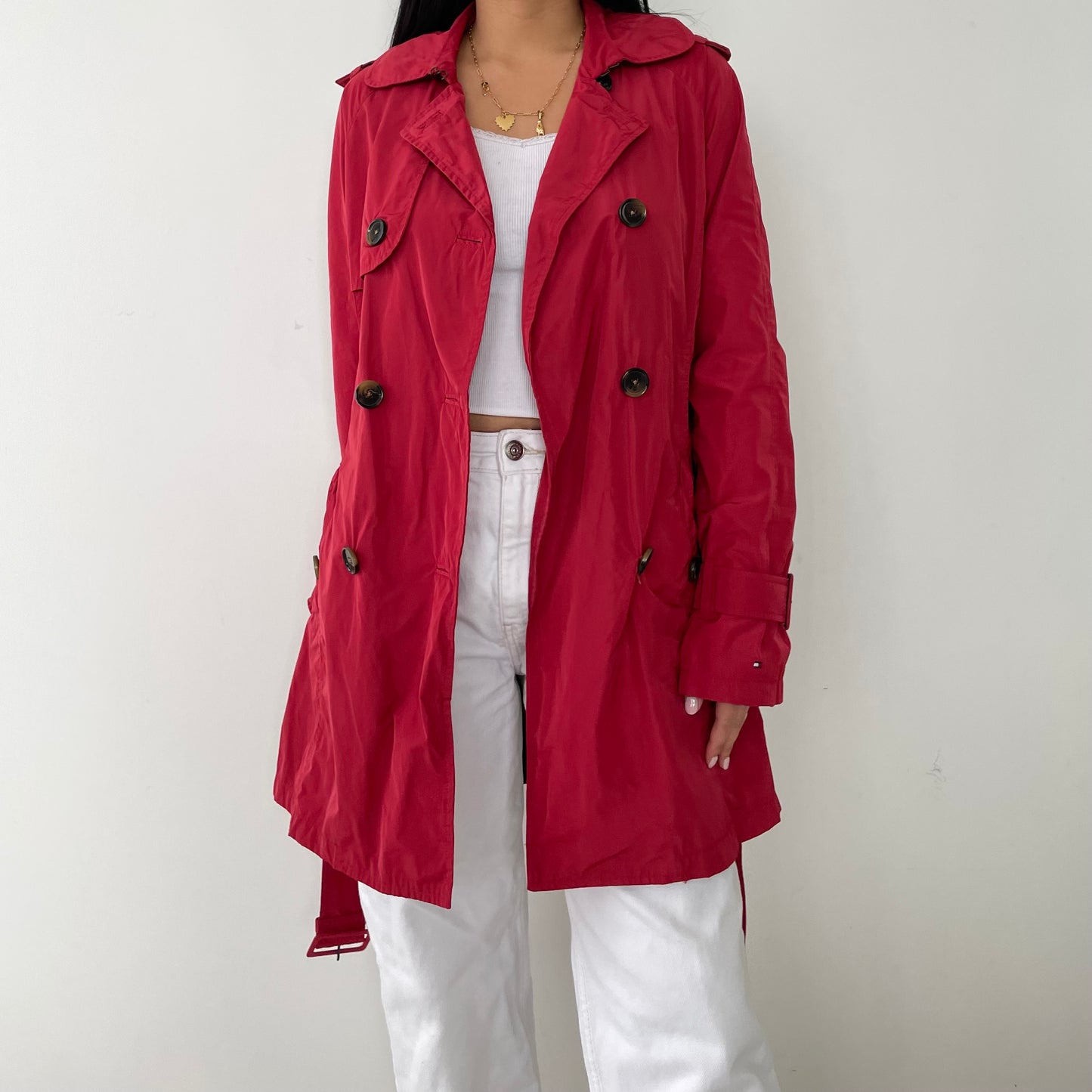 Tommy Hilfiger Red Trench - Medium