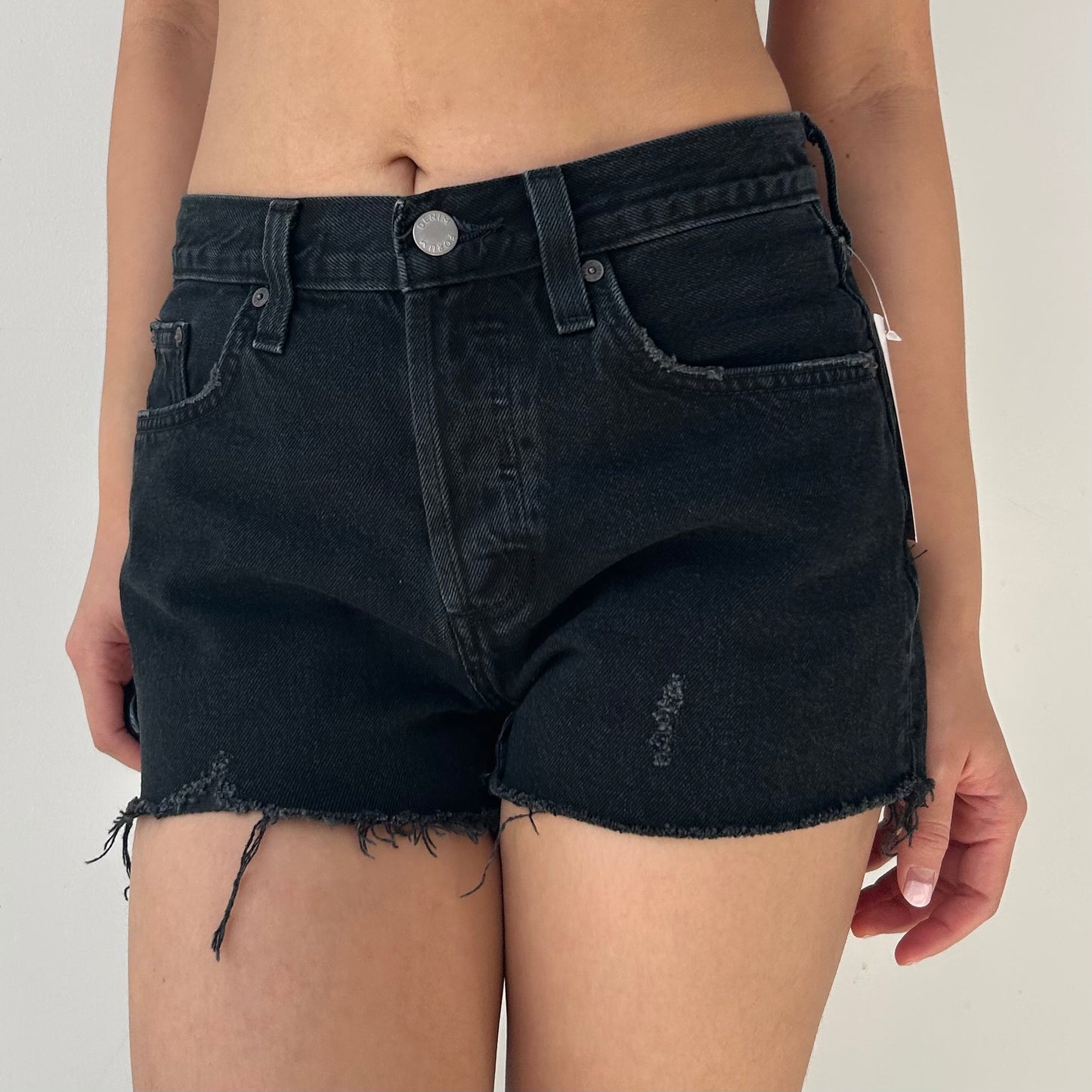 Denim Forum Black Cutoff Shorts - W24