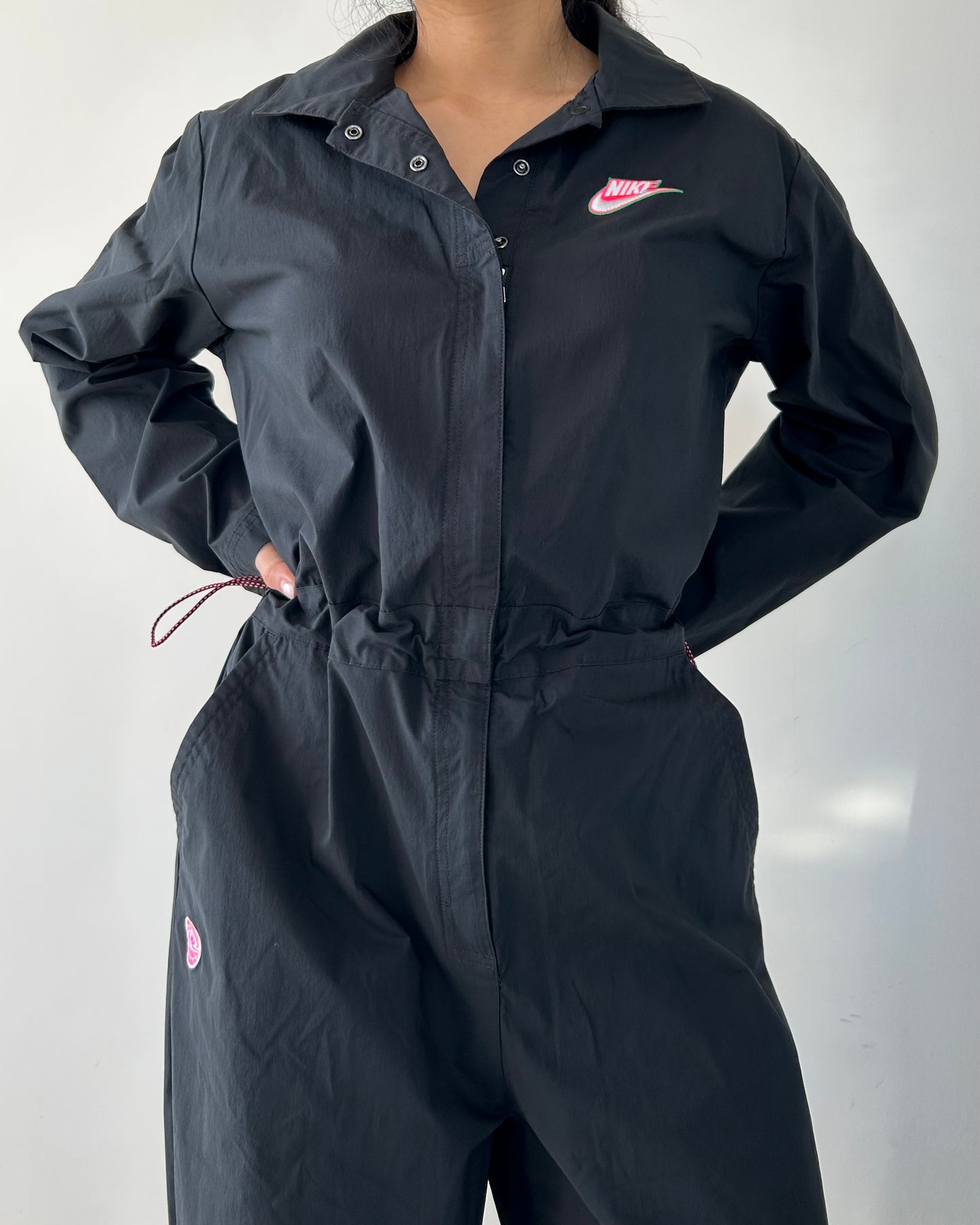 Nike Black Logo Utility Jumpsuit - Medium