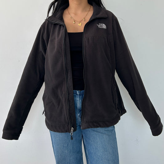 The North Face Black Women's Zip-Up Fleece Jacket - Large