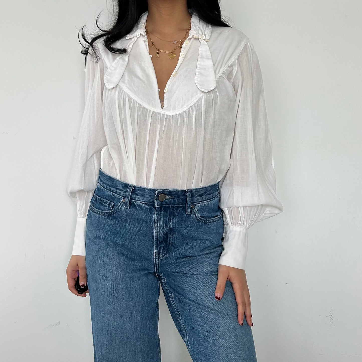 Polo Jeans by Ralph Lauren White Cotton Blouse - X-Small